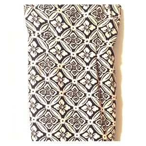 Strapless Black and Ivory Linen Dress